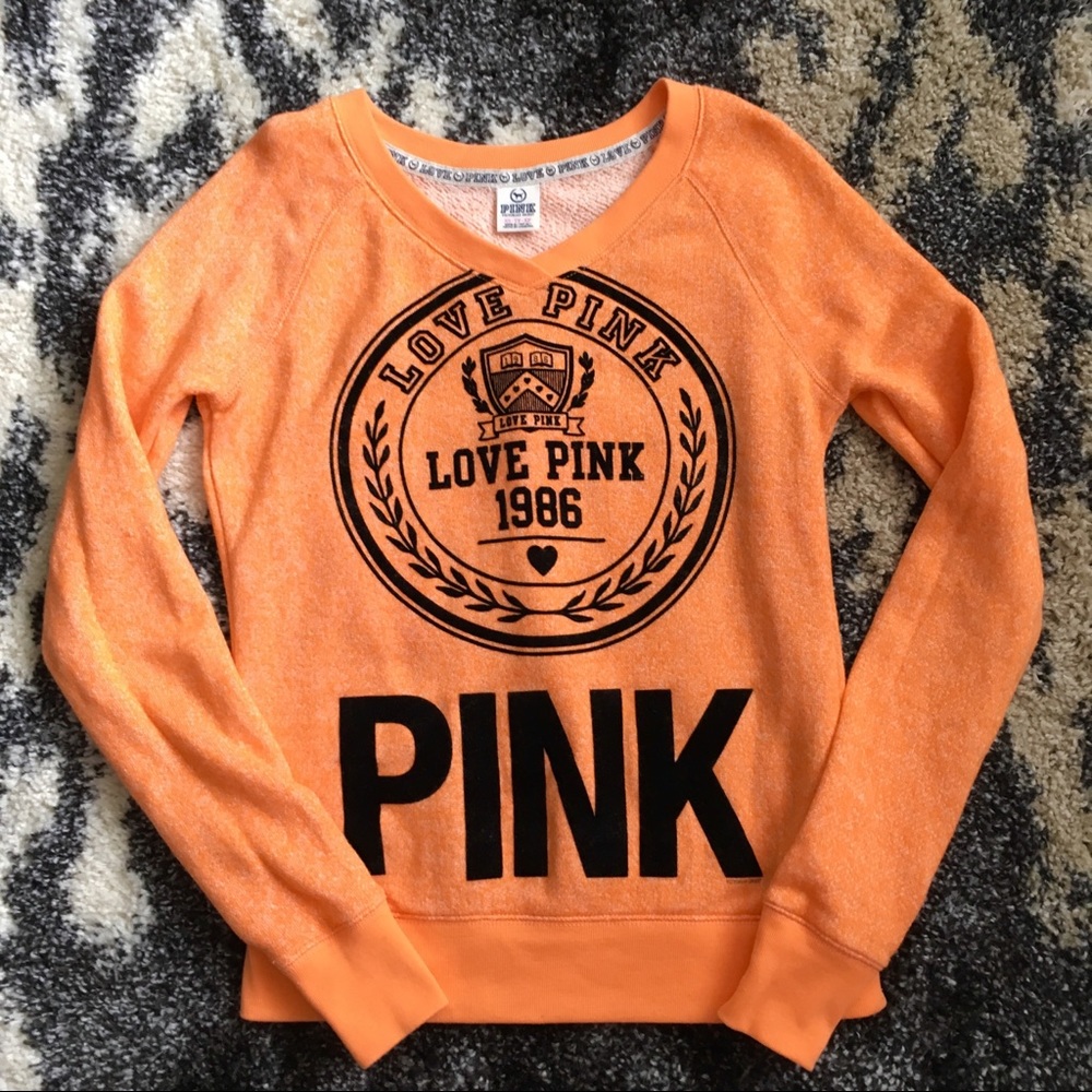 RARE VS Pink Orange Sweatshirt Size XS